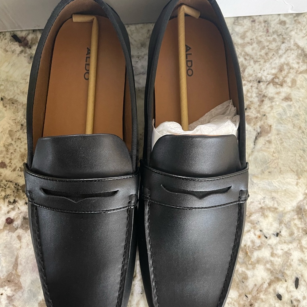 ALDO Men's Classic Black Slip-On Loafers